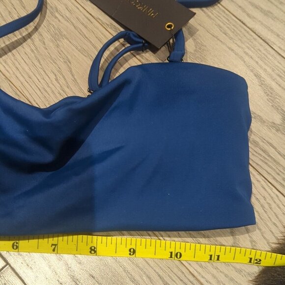 Blue Strapless Strapy Bikini Top - Size S - Picture 6 of 6